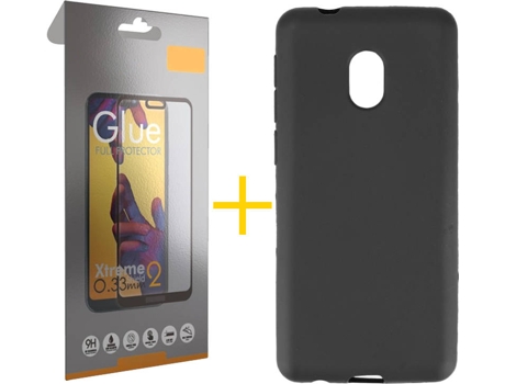 Carcasa + Protector Alcatel 1C 2019 SKYHE Lisa Negro 79437