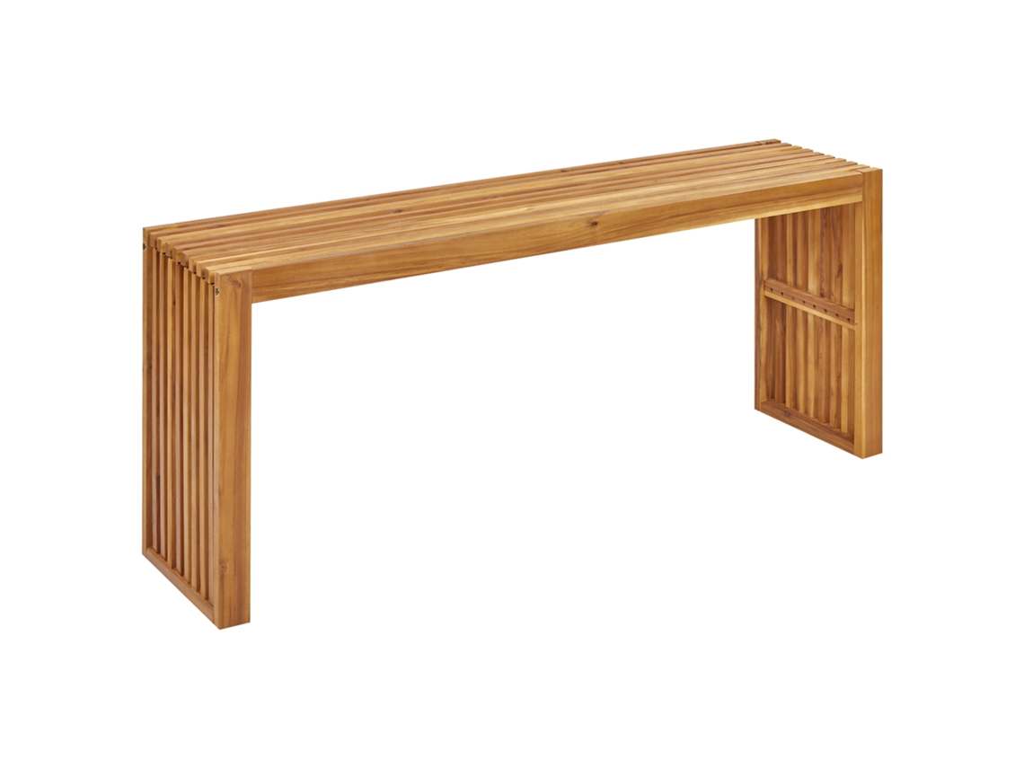 Mesa de jardín BELIANI Bellano de Madera de acacia Madera clara 150x35x60