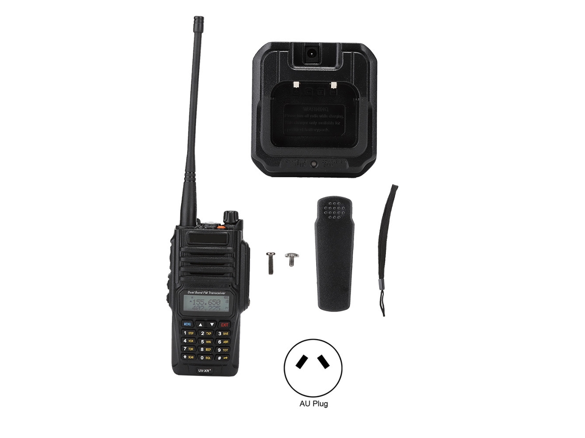 Radio Walkie-talkie Baofeng Uv-xr Plus De Doble Banda Vhf/uhf, Resistente Al Agua Ip57, 5 W, 128 Canales.