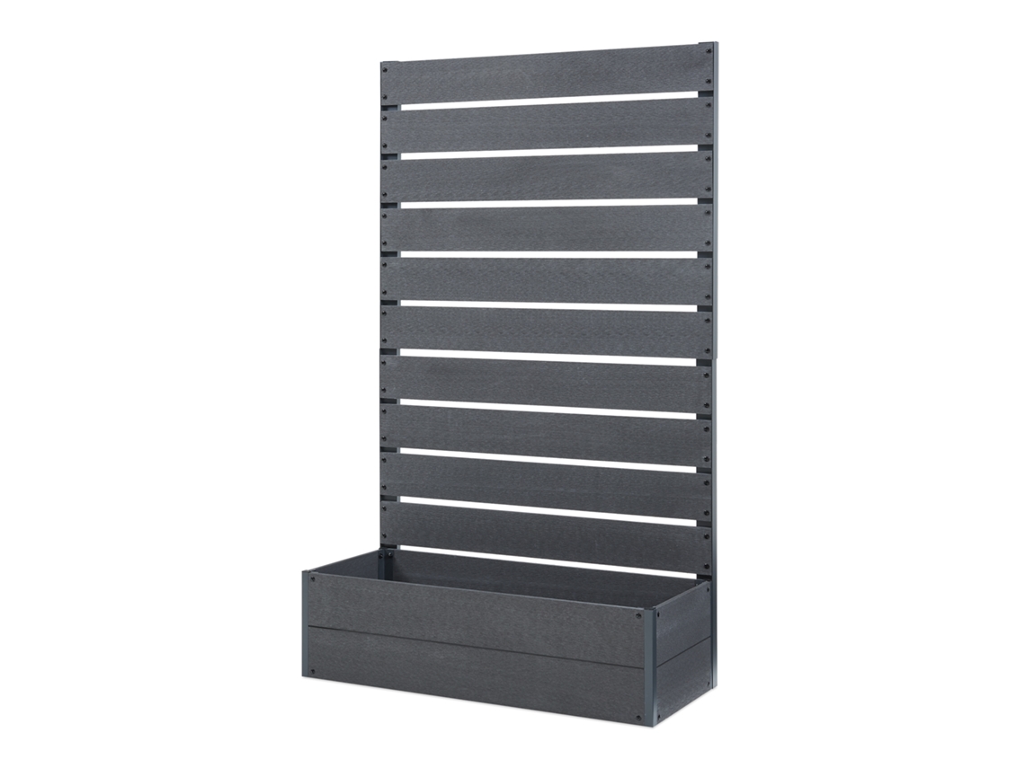 Jardinera Con Biombo Heerde 150x90x38 Cm - Gris [EN.CASA]