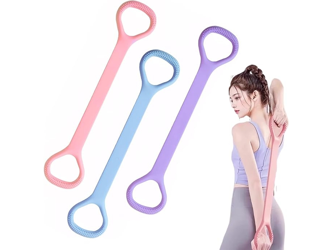 3 Cintas Resistencia Figura 8 Gimnasia 20 Libras Estiramiento Hombro Yoga