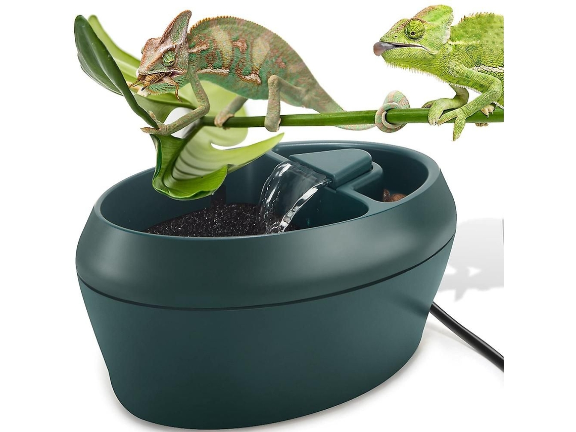 Cantina Para Reptiles Y Camaleones Con Comedero, Bebedero Y Gotero Para Anfibios E Insectos.