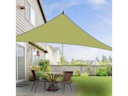 Toldo triangular de 4 m, resistente a los rayos UV e impermeable, para jardines al aire libre.