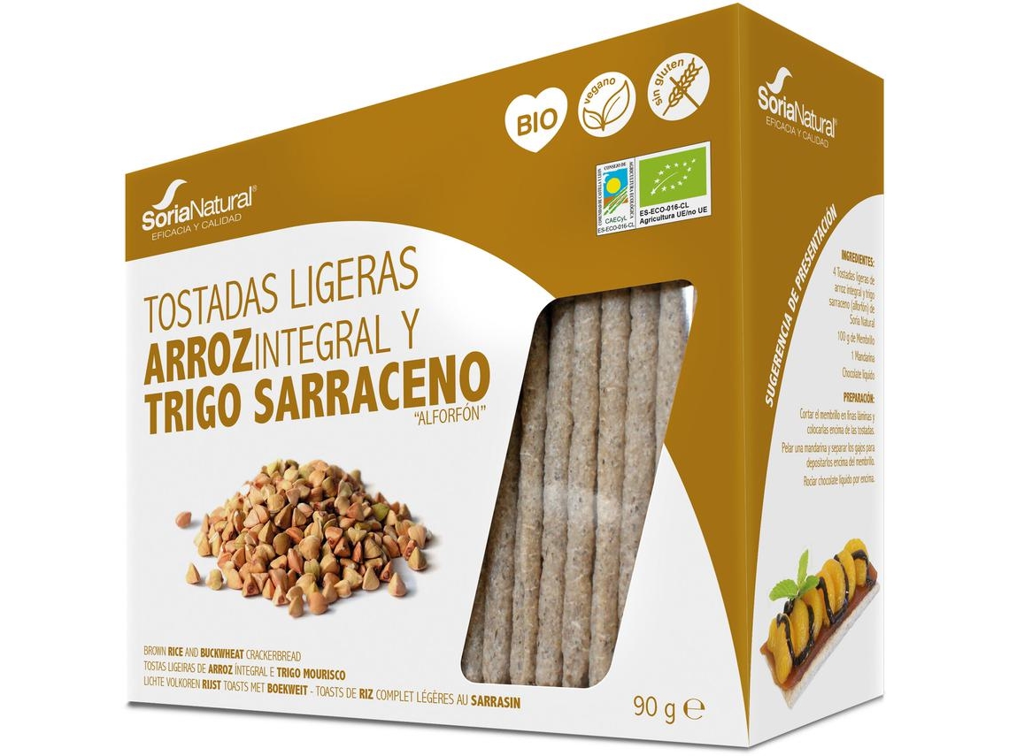 Tostadas SORIA NATURAL Bio De Arroz Y Trigo Sarraceno (90 g)