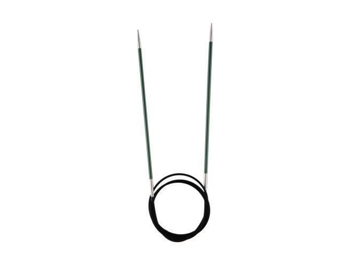Agujas circulares de aluminio Knit Pro de 150 cm x 3,00 mm, fijas, Zing Green KP47205 Knitpro