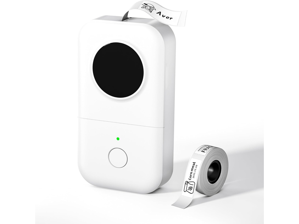 Mini Impresora Térmica Portátil Bluetooth Impresora De Etiquetas D30 Con 1 Rollo De Papel Color Blanco Cuich