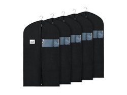 2026-bolsas Para Vestidos Y Trajes 5 Piezas Negras De Tela No Tejida Con Ventana Transparente Y Cremallera Duradera