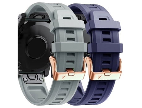 Correa Silicona Cierre Metálico para Garmin Epix Pro 42Mm Gen 2 Gris y Morado Pack 2X VEANXIN