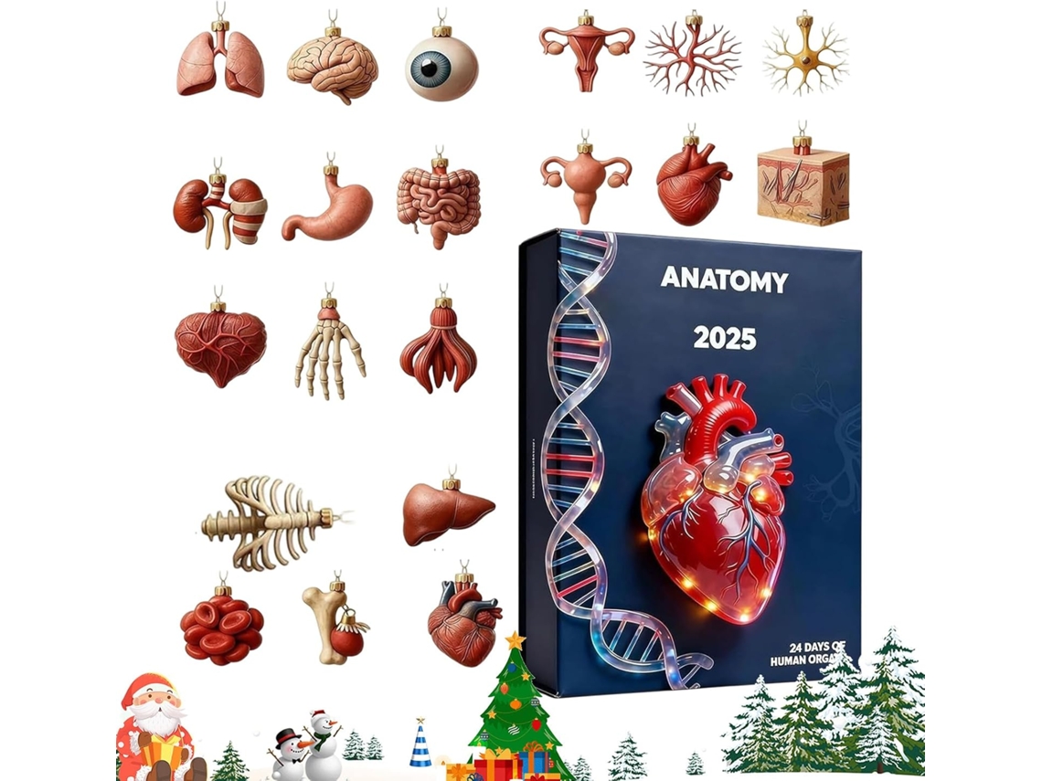 24 días, colgante acrílico 2D, calendario de adviento de Navidad 2025, para cumpleaños y graduaciones.