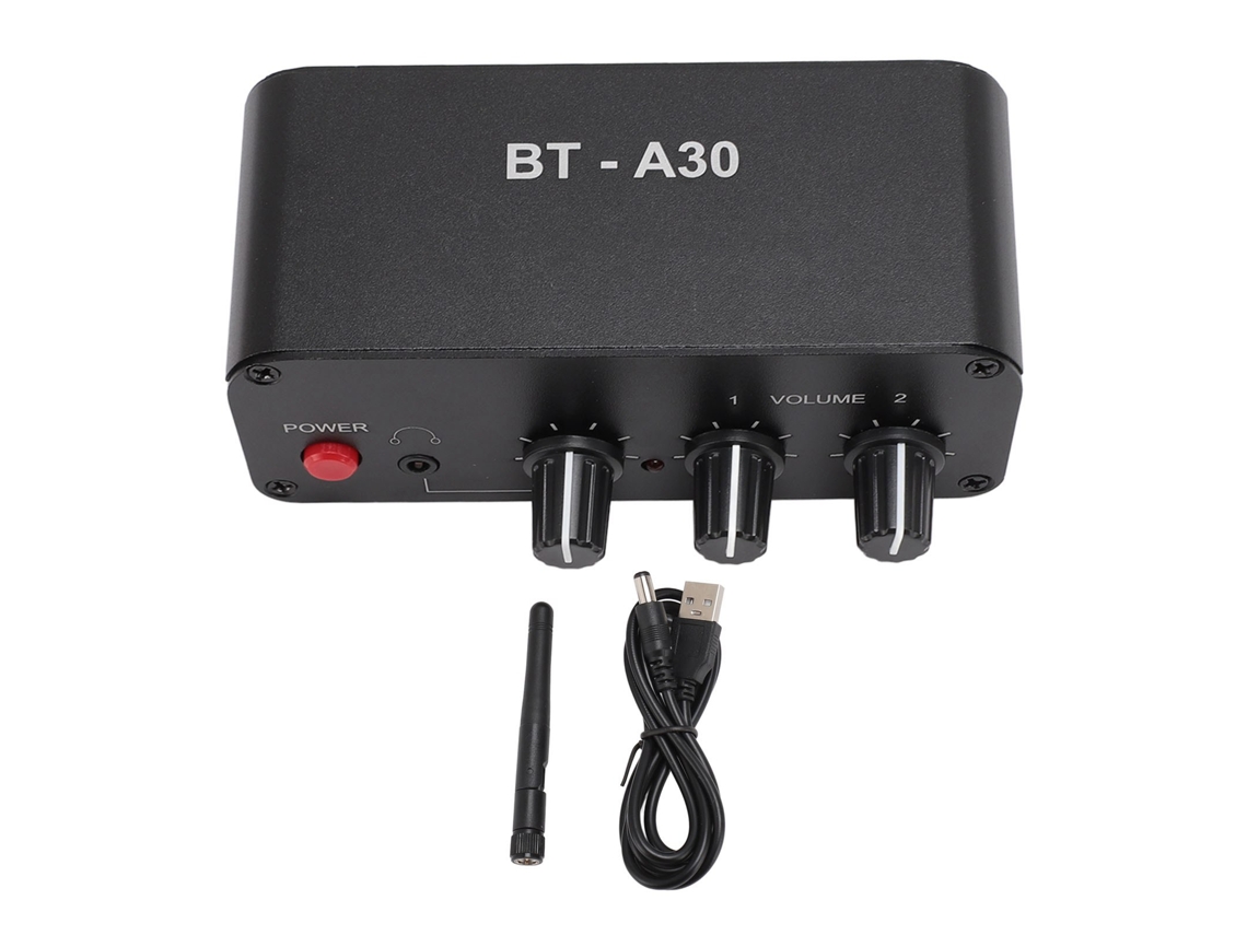 Preamplificador Estéreo Bluetooth Ne5532 De 20 Db Con Puertos Rca De 3,5 Mm Para Tocadiscos Y Altavoces De 5-12 V.