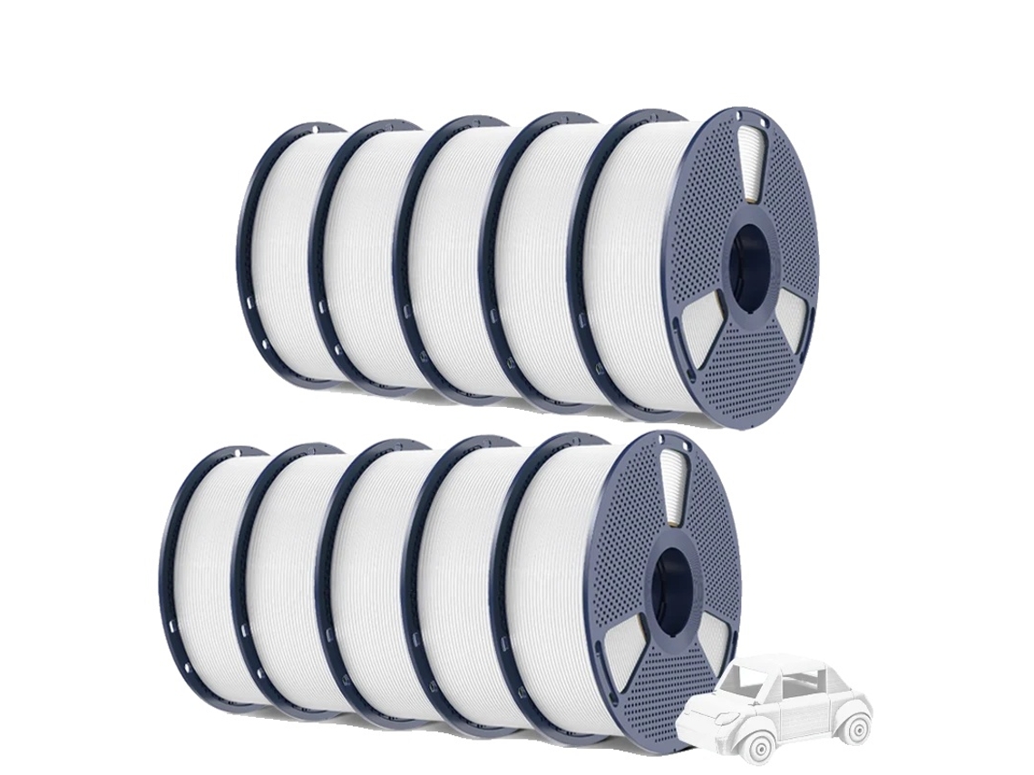 Filamento 3D, material PETG, alta resistencia y durabilidad, blanco OEM