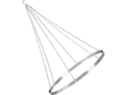 Soporte para cortina de techo, herrajes para arco de dosel, detalle decorativo plateado de 30 cm, luminaria metálica.
