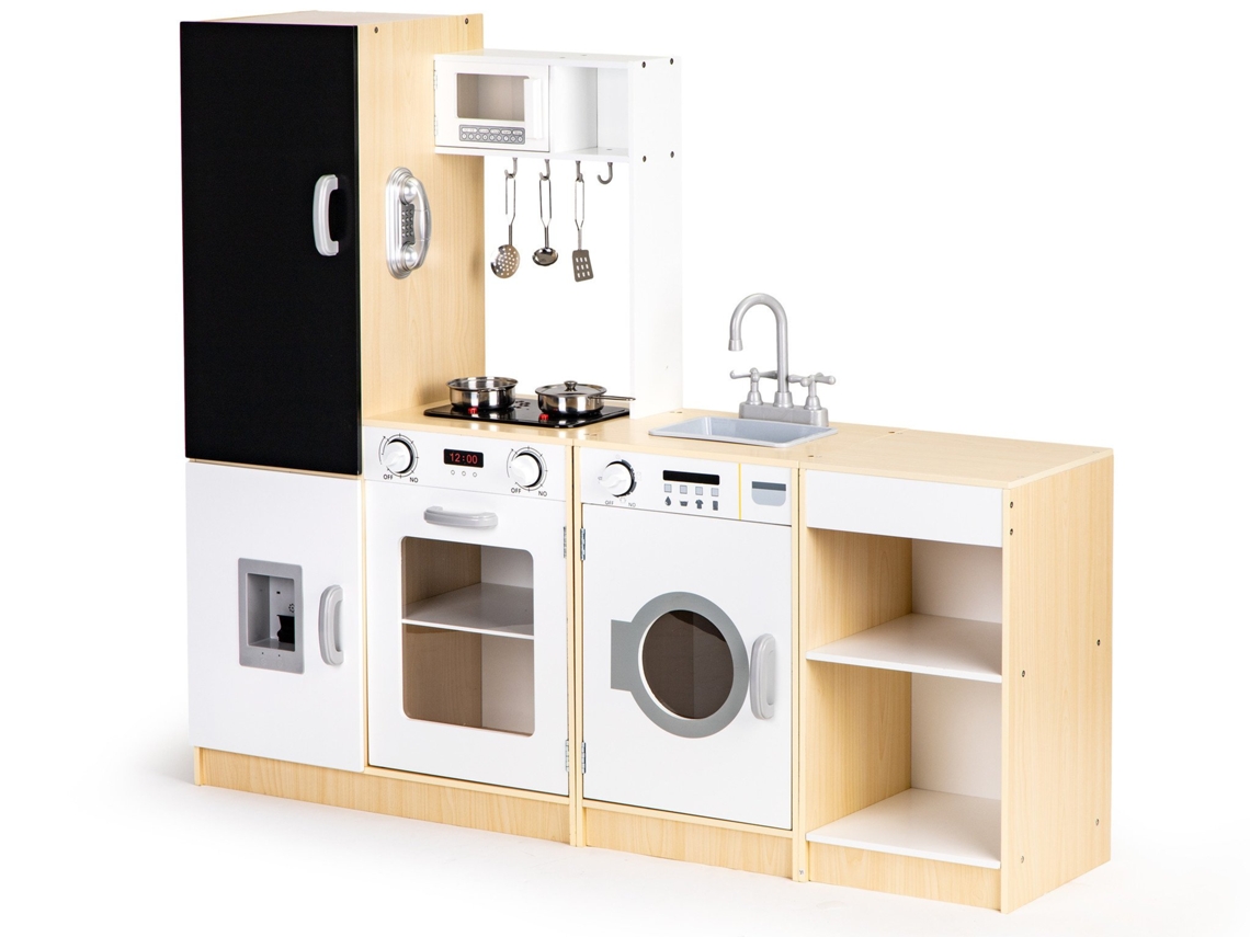 Cocina Infantil Cocina de Madera 127x29,5x106 cm Blanco B.active