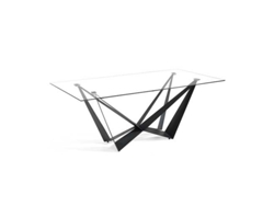 Mesa Comedor Cristal Cala MOMMA HOME (Transparente - Vidrio templado -200x100x76 cm)