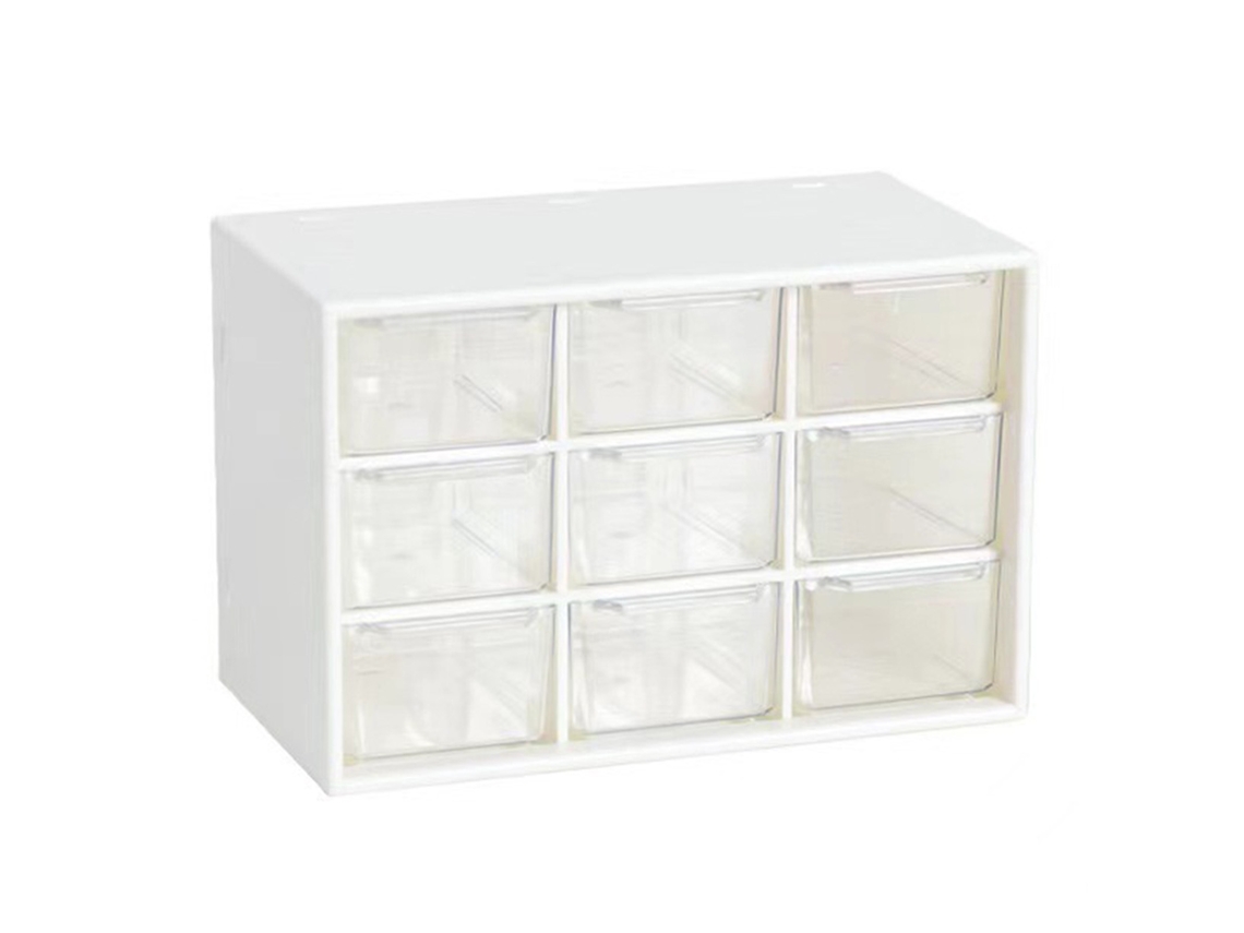 Organizador De Escritorio Multifuncional A Prueba De Polvo Con 9 Cajones Para Joyas, Maquillaje, Material Escolar Y De Oficina.