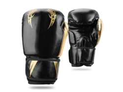 Guantes de boxeo para entrenamiento de lucha, puñetazos, sparring y fitness, color negro y dorado.
