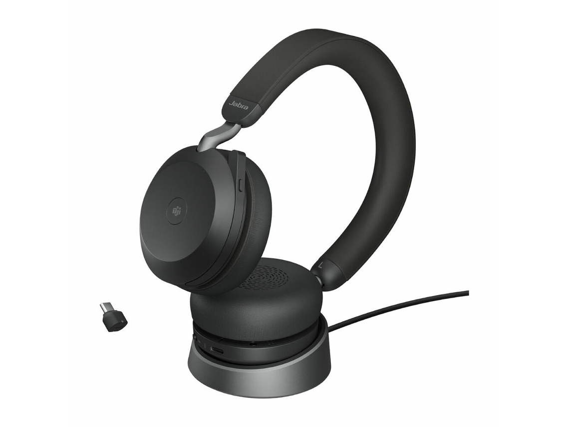 Auriculares Bluetooth con MicroAuriculares Jabra Evolve2 75 (On Ear - Micrófono - Negro)