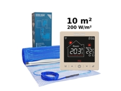 Kit de calefacción eléctrica por suelo radiante de 10 m², 200 W/m² SN 15 con termostato programable Wi-Fi Grand Meyer