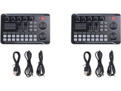2x F998 Tarjeta De Sonido Micrófono Interfaz De Audio Mezclador Consola De Mezcla Amplificador Para