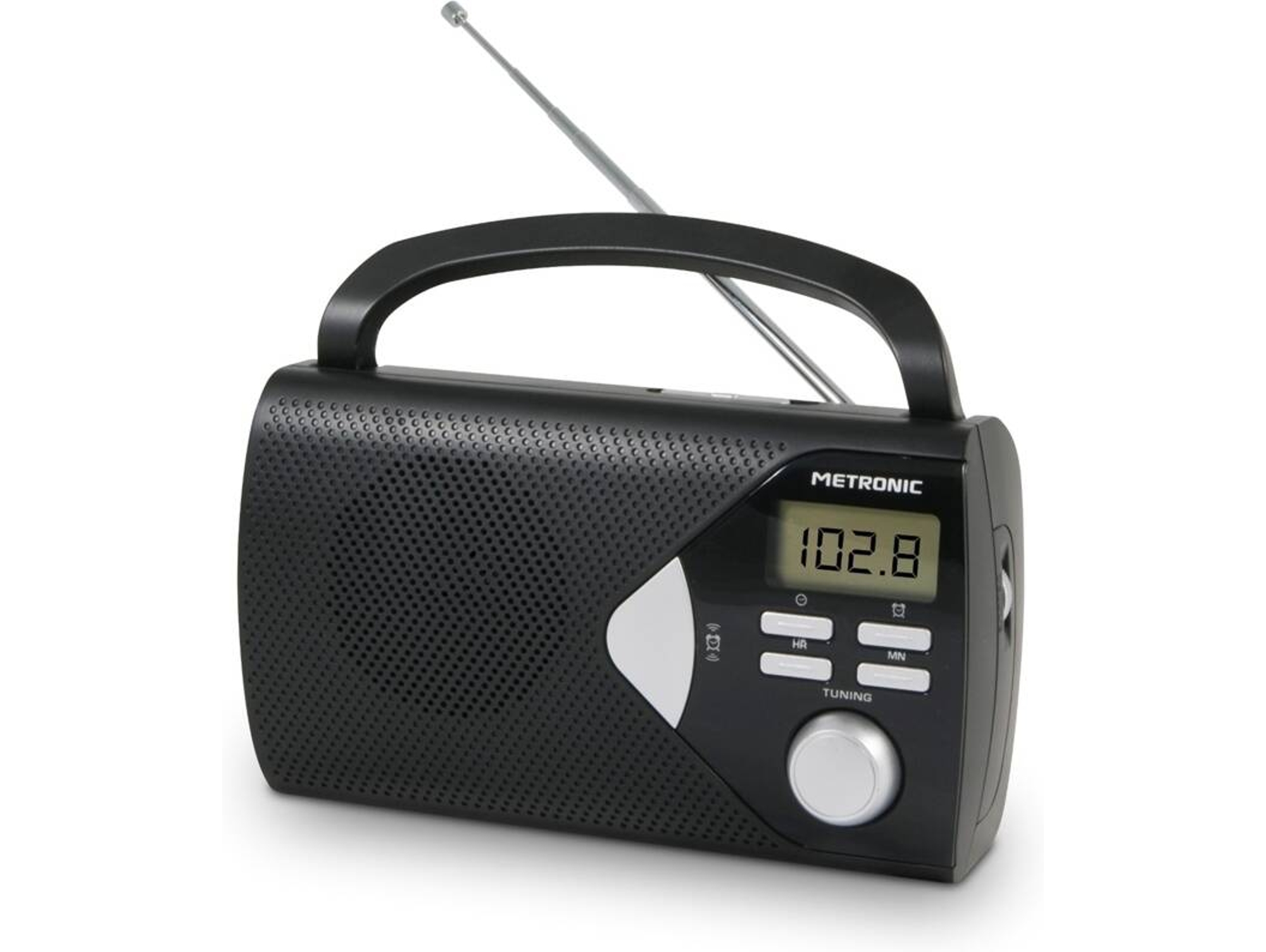 Radio METRONIC 477205 (negro - digital - AM/FM - batería y pilas)
