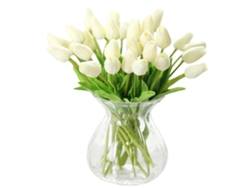 KOFIHETY 30 pcs Flores de Tulipán Artificial Real-touch Decoración para Hogar Boda Fiesta
