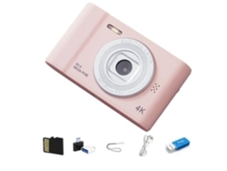 Câmera Digital 4k Hd Para Fotografia, Viagens, Selfies, Câmera Halinuia Rosa