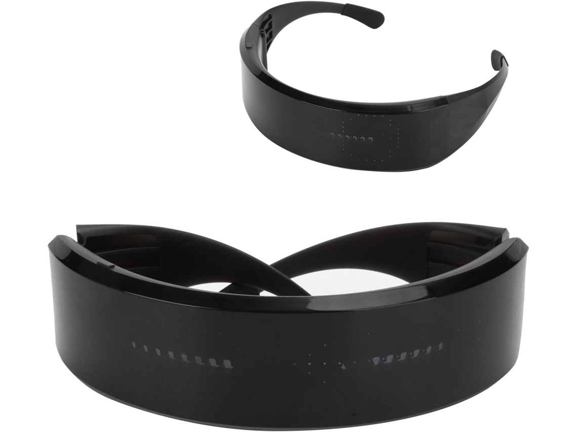 Gafas LED negras, multicolor, control por aplicación, carga USB, montura resistente Gokoco