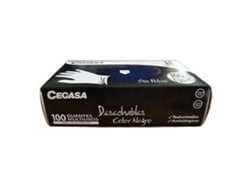 Guante nitrilo desechable negro t7-7.5 sin polvo c-100
