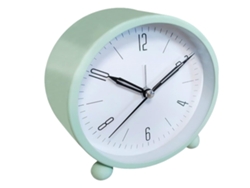 Reloj despertador analógico de 4 pulgadas, súper silencioso, sin tictac, funciona con pilas, alarma fuerte, fácil de configurar, luz nocturna, reloj