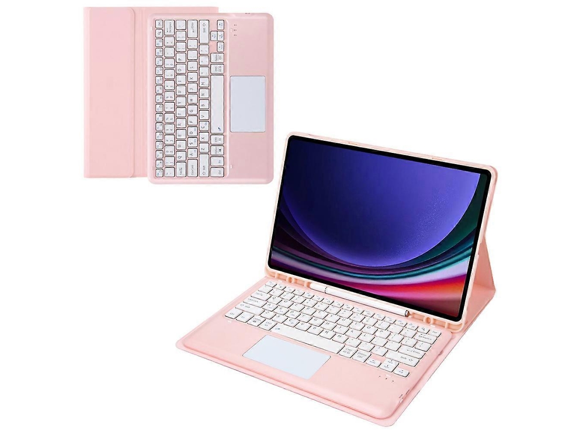 Teclado Bluetooth con panel táctil, portalápices y funda para tableta Samsung Galaxy Tab S10 / S9 Fe(plus) / S9(plus) 12 (plus)