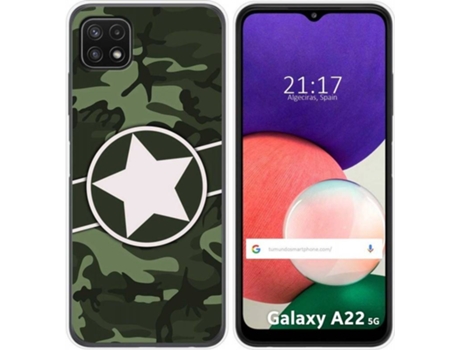 Carcasa Samsung Galaxy A22 5G TUMUNDOSMARTPHONE Camuflaje 01 Multicolor