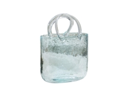 Jarrón De Cristal Transparente Con Forma De Bolso Para Arreglos Florales Y Decoración De Habitaciones.
