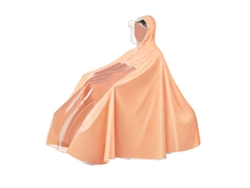 Traje Impermeable Para Bicicleta Eléctrica, De Cuerpo Completo, Reutilizable, Pvc, Naranja, Talla 3xl