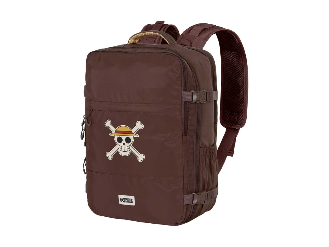 Mochila de viaje One Piece Skull Mercury grande 47x23x33cm, marrón