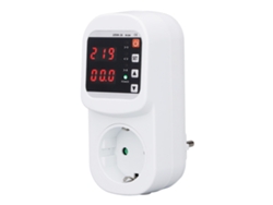 Protector de voltaje y corriente 16A 140-210V 230-300V Ajustable con pantalla LED LCD