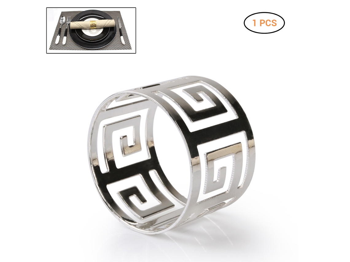 Anillos Redondos De Acero Inoxidable Para Servilletas Con Diseño Calado Para La Decoración De La Mesa.