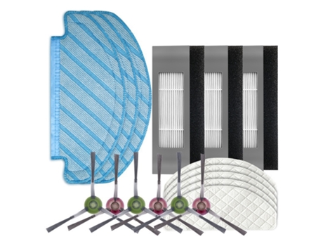 Juego de paño de mopa con cepillo lateral de filtro para piezas de aspiradora Ecovacs Deebot Ozmo T8