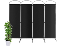 Biombo Separador Plegable de 4 Paneles, Separador de Habitación, Pantalla de Tela Independiente, Partición de Habitación COSTWAY