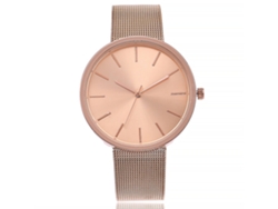Elegante Y Sencillo Reloj De Pulsera Para Mujer Con Brazalete De Plantilla Y Movimiento De Cuarzo En Oro Rosa.