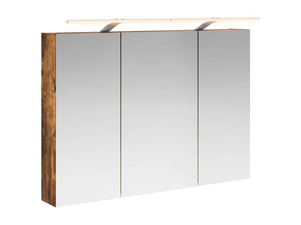 Maison Exclusive - Armario Con Espejo De Baño Roble Ahumado 100 X 14,5 X 70 Cm