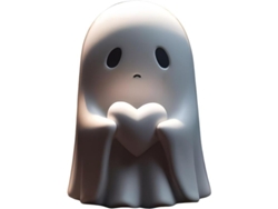 Figura de fantasma de resina Grosso para Halloween, adorno divertido y brillante 2024