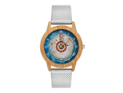 Reloj De Cuarzo Unisex Con Correa De Silicona Y Dial De Anillo Anual Zhoulianfa (plata)