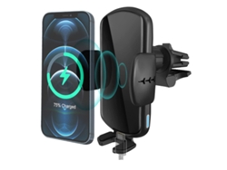 Cargador Carro Qi Fast Auto Fixação Aromaterapia Yizhood Negro