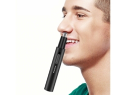 Tijera Eléctrica Para Pelo Nasal Con Cabezón Arco, Cuerpo De Tubo De Aluminio, Recargable Usb Y Recortador De Patillas