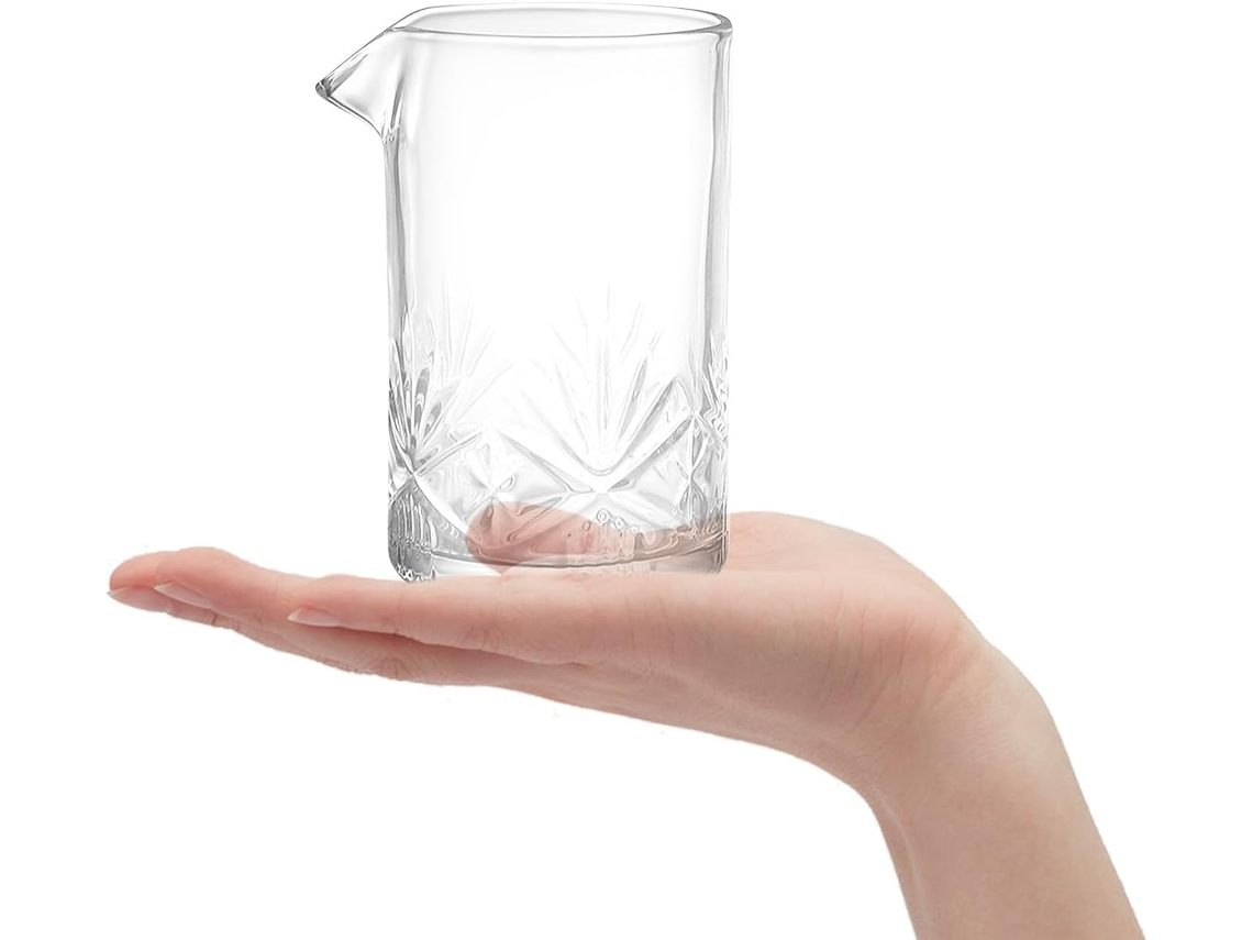 Jarra De Cóctel De Cristal Tallado De 700 Ml Con Boquilla Antigoteo Para Mezclar.