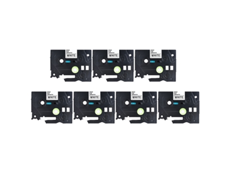 Cinta de etiquetas laminada negra sobre roja Compatible con impresora de etiquetas Brother P-touch PT-1010/PT-2100/PT-18R/PT-E200/PT-9500 9mm * 8m #7