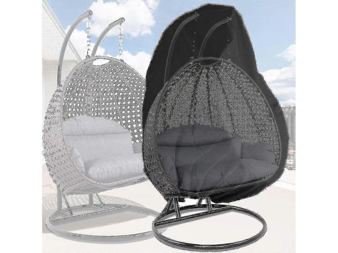 Funda Para Silla Colgante Huevo De 2 Personas Impermeable, Talla Universal 91" X 80", Protege Contra Polvo Y Rayos Uv, Para Exterior
