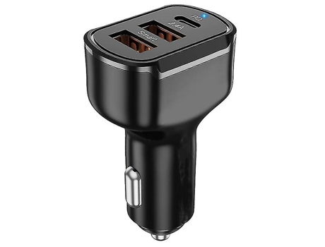 Cargador Carro Usb-C Super Fast Portas Qc Tipo BISBISOUS Negro
