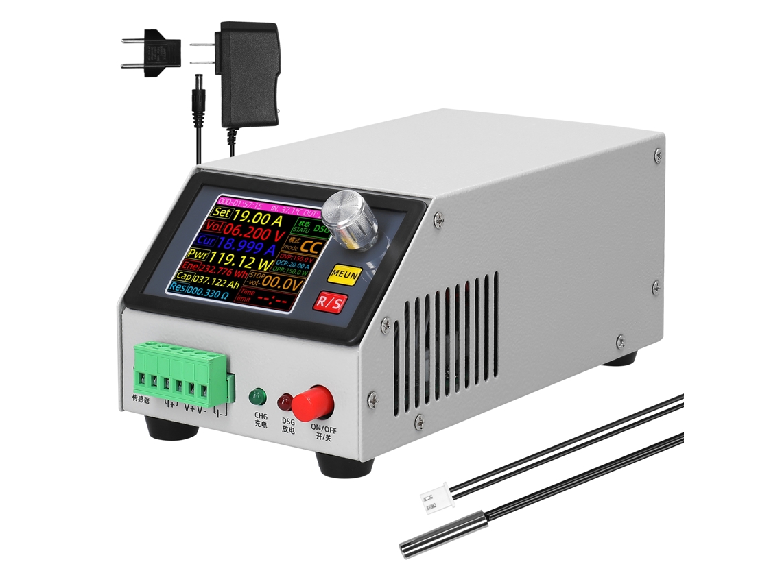 Carga Eléctrica Digital De 2,4 Pulgadas, 150 V, 20 A, 150 W, Modos Cc/cp/cr, Con Calibración Y Múltiples Protecciones.