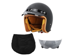 2026-casco De Bicicleta Adulto Estilo Retro 3/4 Carcasa Rostro Abierto Con Visera Solar Y Gafas Antiviento Talla L 57-58cm